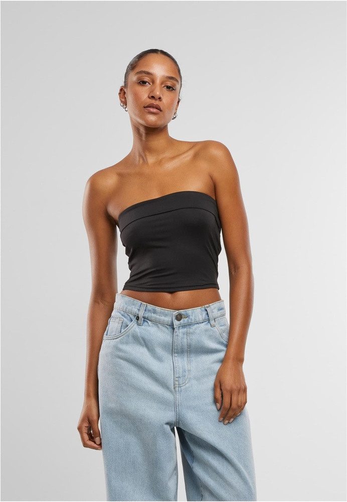 URBAN CLASSICS Shirttop Ladies Bandeau Cropped Top