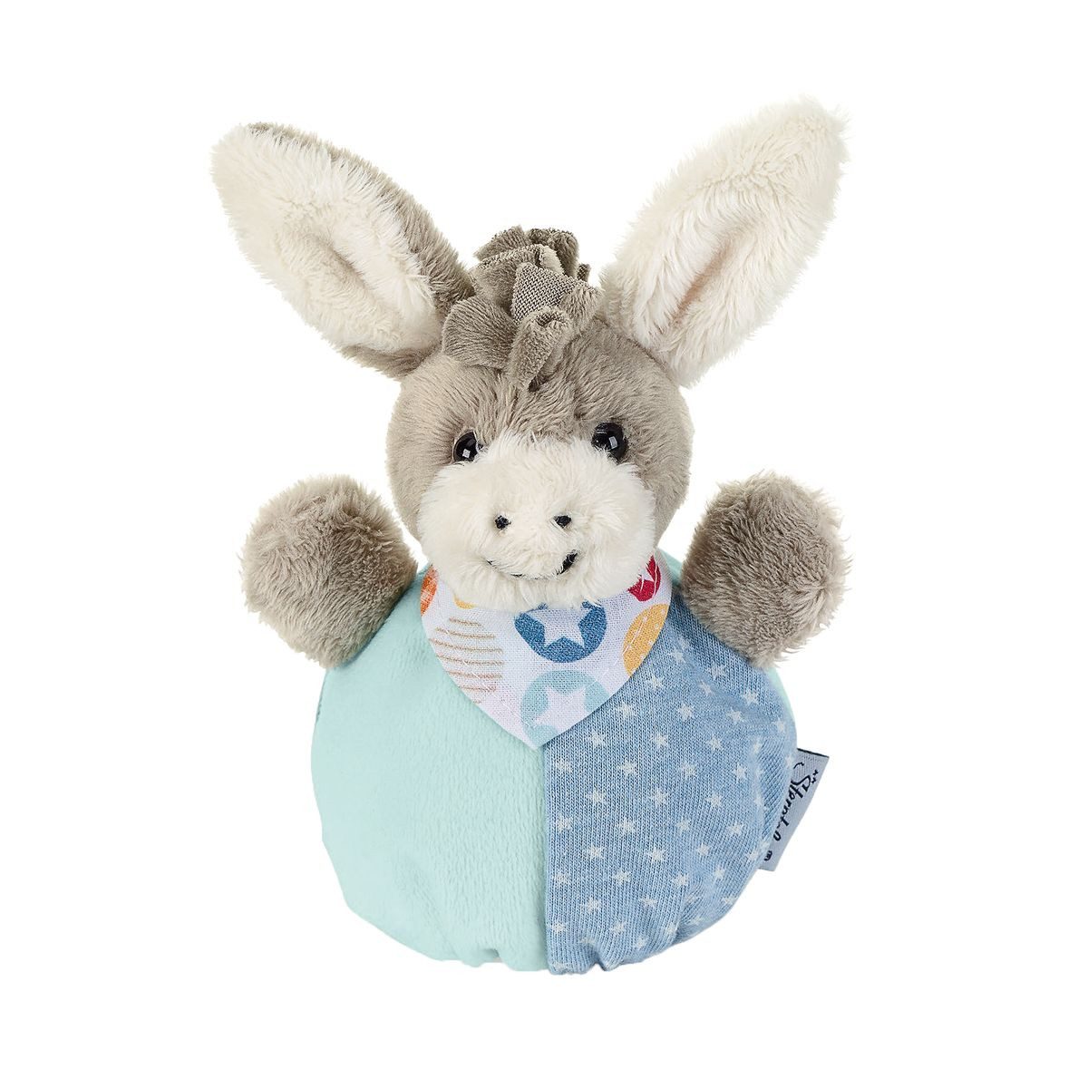 Sterntaler® Kuscheltier Knuddelsäckchen Esel Emmi Boy blau 15cm inkl. Rassel und Knisterpapier