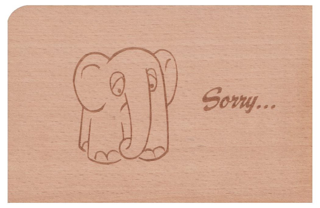 holzpost GmbH Postkarte Holzpostkarte "Sorry..."