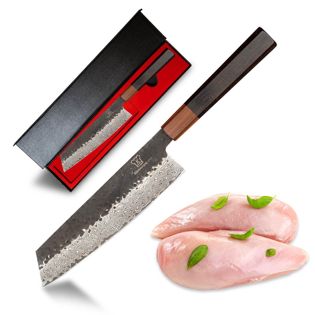 Küchenkompane Fleischmesser Santoku Küchenmesser 67 Lagen Damast Stahl Japanischer VG10 Stahlkern | Fleischmesser
