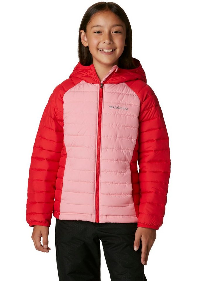 Columbia Steppjacke GIRLS HOODED JACKET, Eingefasste Kanten an Ärmeln und  Kapuze