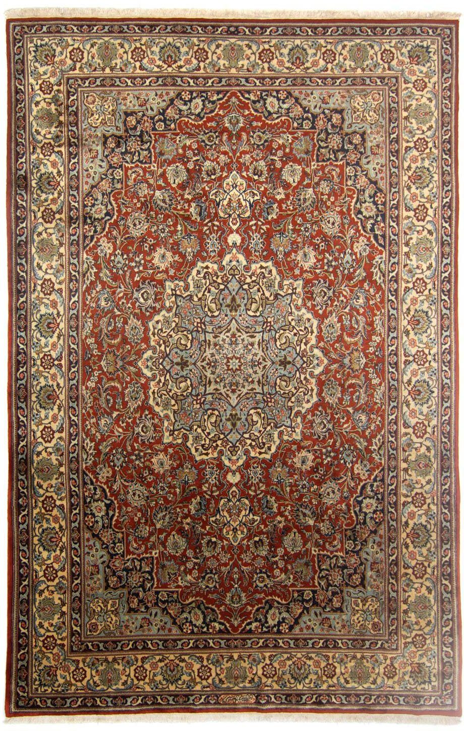 Wollteppich Nain Medaillon Ruggine 367 x 243 cm, morgenland, rechteckig, Höhe: 4 mm, Unikat mit Zertifikat