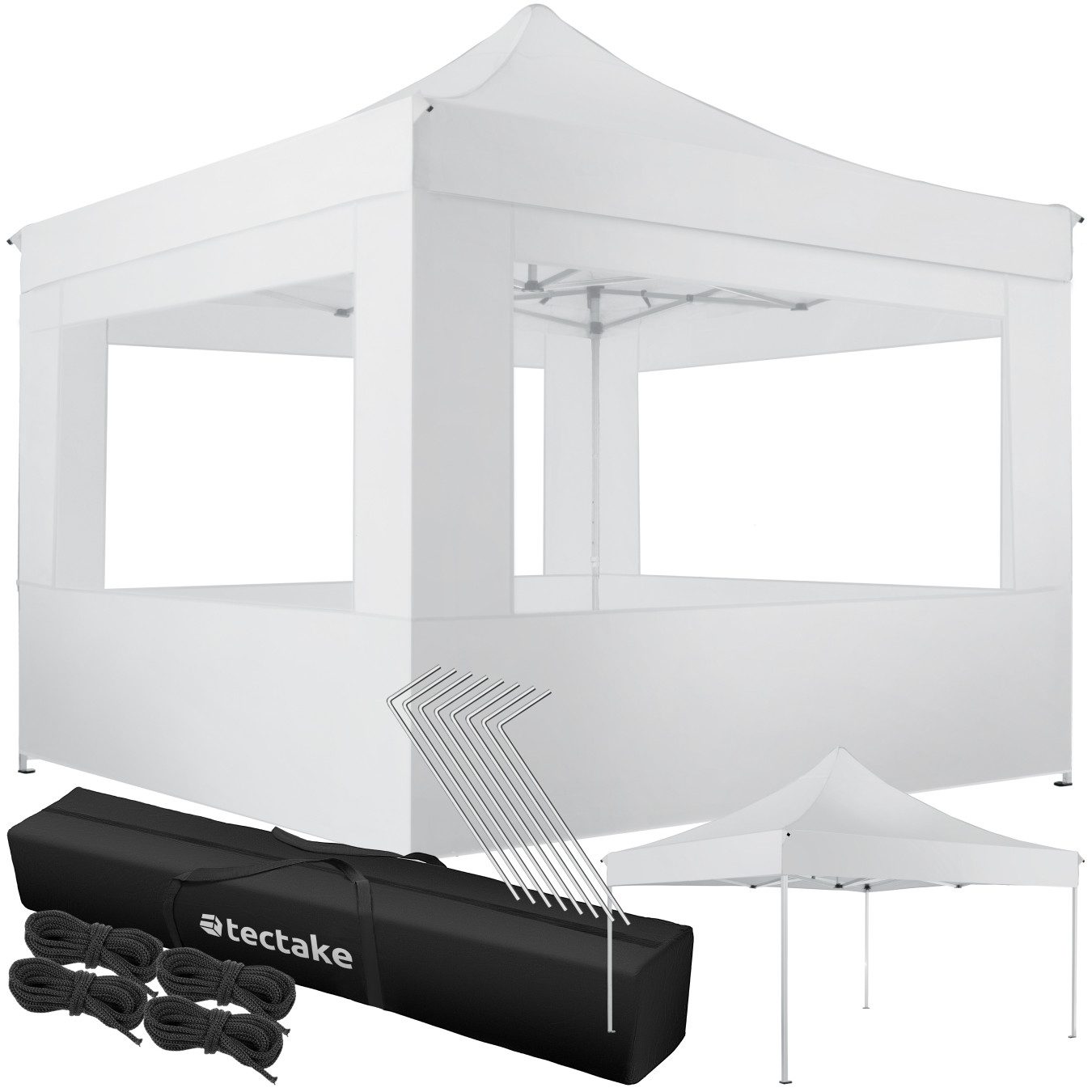 tectake Pavillon Olivia, mit 4 Seitenteilen, günstig online kaufen