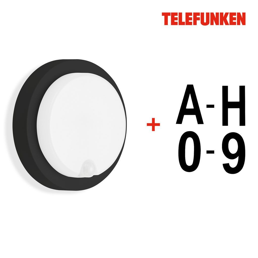 Telefunken Außen-Wandleuchte 314800TF, LED fest integriert, 2700K - Extra-Warmweiß