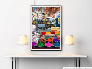 Sinus Art Poster Künstlerische Fotografie 60x90cm Poster Farbenfroher Marktstand in Indien