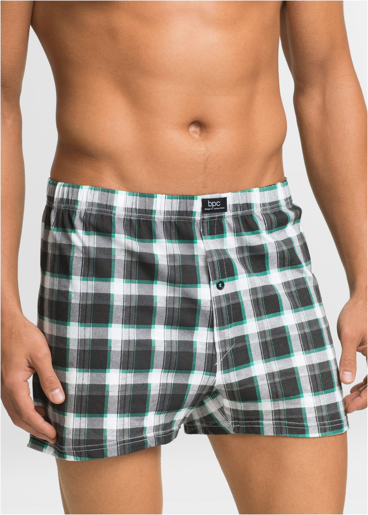 bonprix Boxershorts (Packung, 3-St., 3) Lockere Jersey Boxershorts aus Baumwolle (3er Pack)