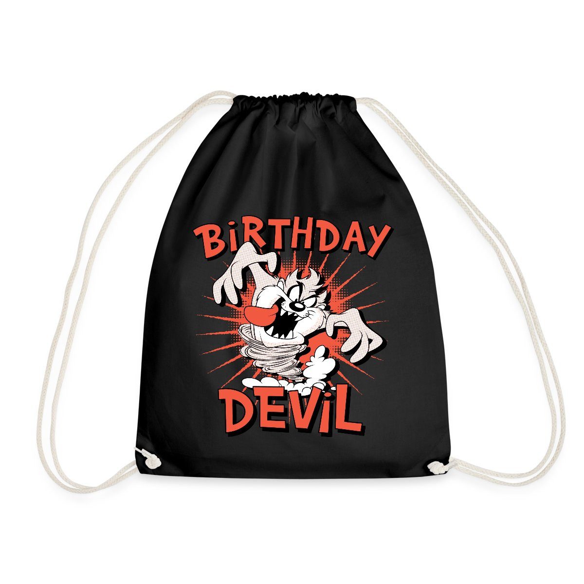Spreadshirt Turnbeutel Looney Tunes Taz Tasmanischer Teufel Geburtstag Turnbeutel (1-tlg)