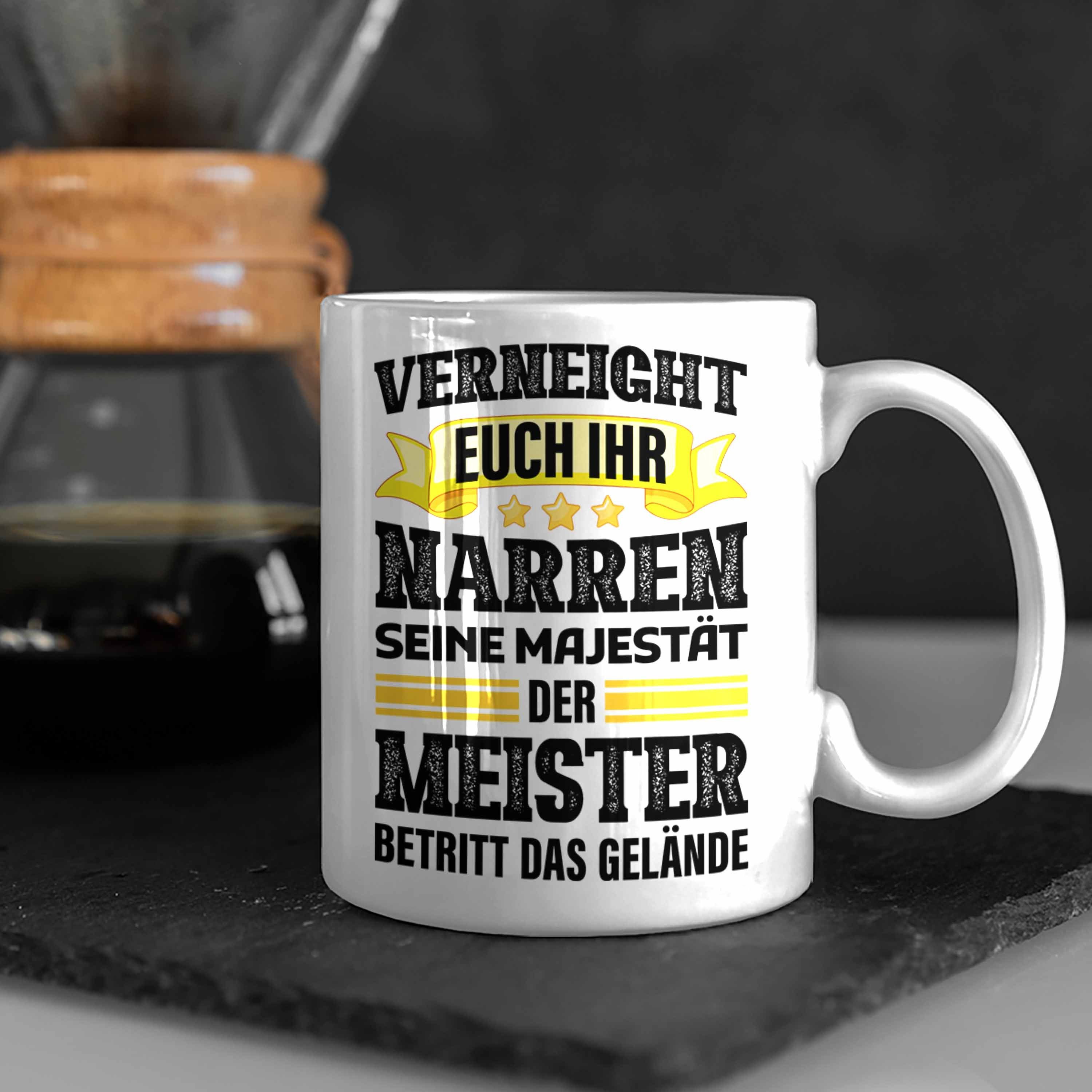 Elektrotechnik Elektronik Trendation Prüfung - Tasse Trendation Meisterprüfung Meister Tasse Mann Dachdecker Schreiner Geschenk Weiss Bestanden Metallbauer Maler