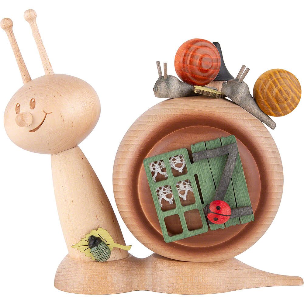 Kuhnert Räuchermännchen Räucherschnecke Sunny Familienschnecke (16cm) von Drechslerei Kuhnert