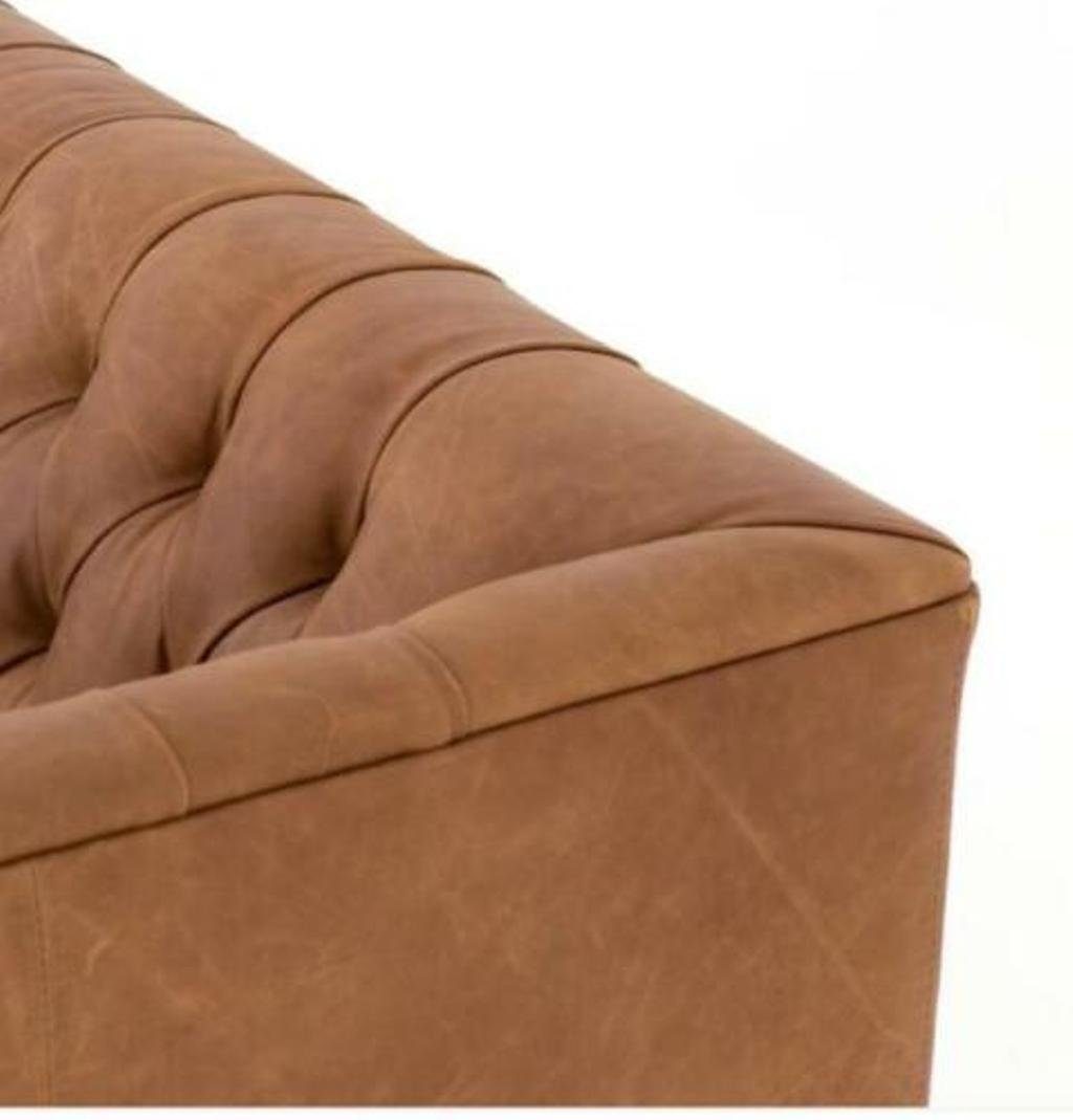JVmoebel Chesterfield-Sofa Ledermöbel Made Europe luxus in Couch 3-Sitzer Brauner Neu, Chesterfield Dreisitzer