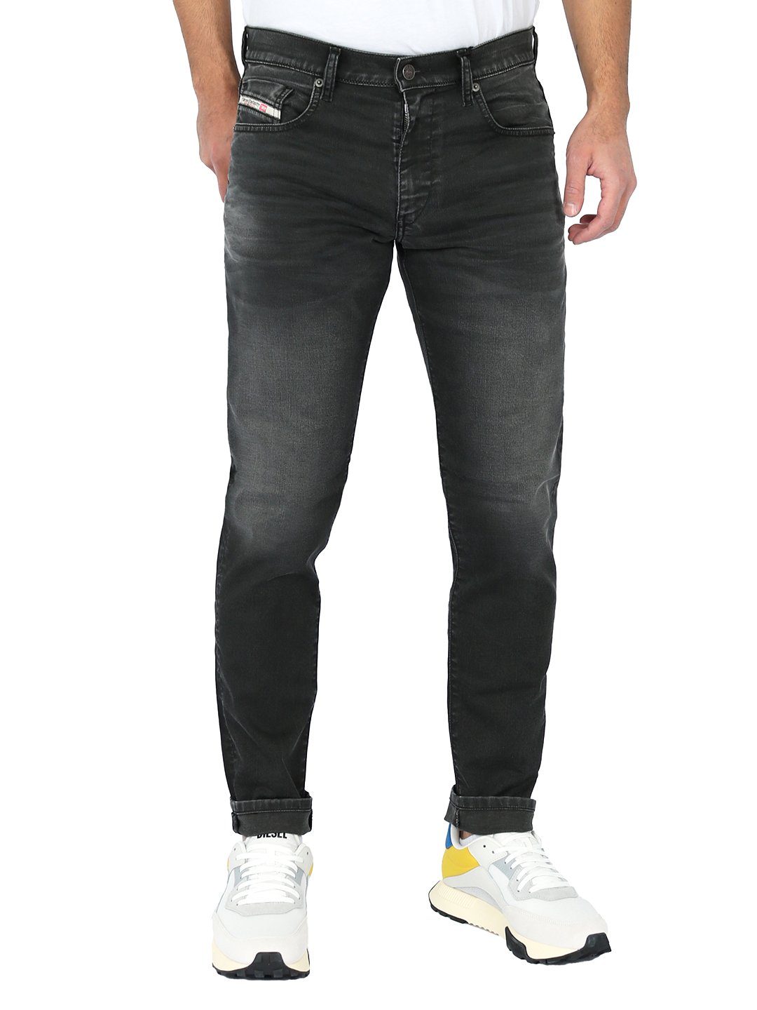 Diesel Slim-fit-Jeans Stretch JoggJeans - D-Strukt R09KD, grau