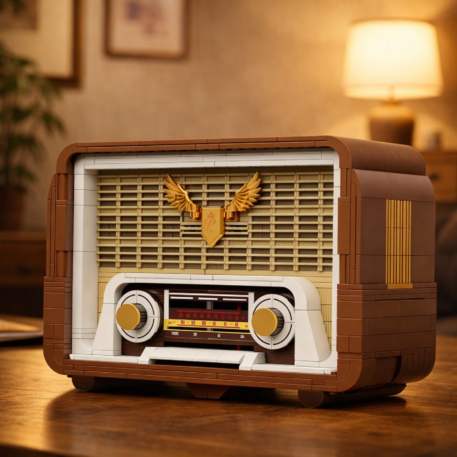 Pantasy Pantasy 85048 Retro Radio 811 Teile mit Funktionen und Beleuchtung Konstruktions-Spielset, (811 St)
