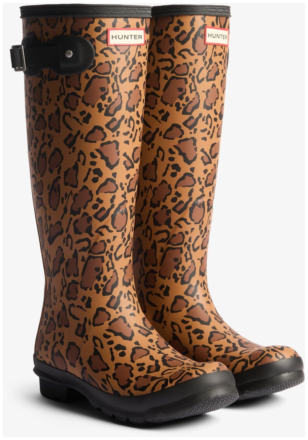 Hunter Hunter Original Tall Leopard Print Boot Leopard (Rich Tan/Saddle/Black Sneaker