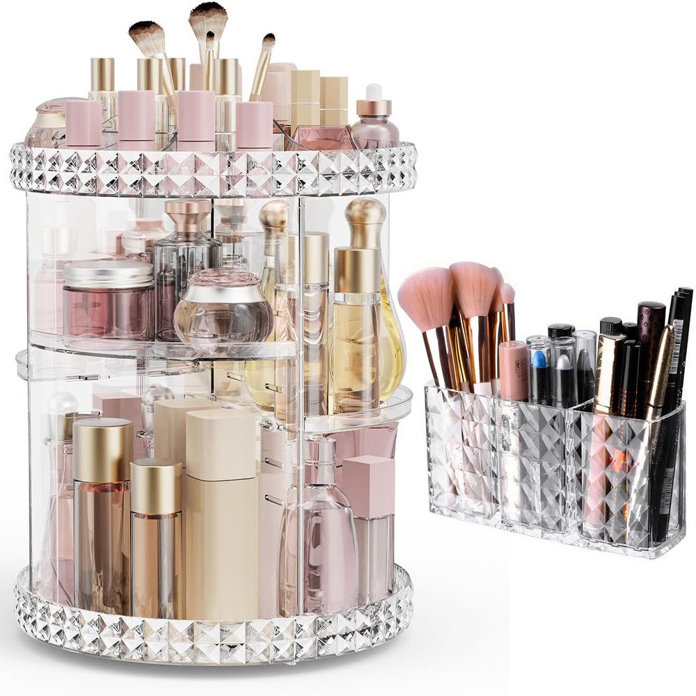 Organizer 360° Drehbarer Make-up-Organizer, Schminktisch-Organizer