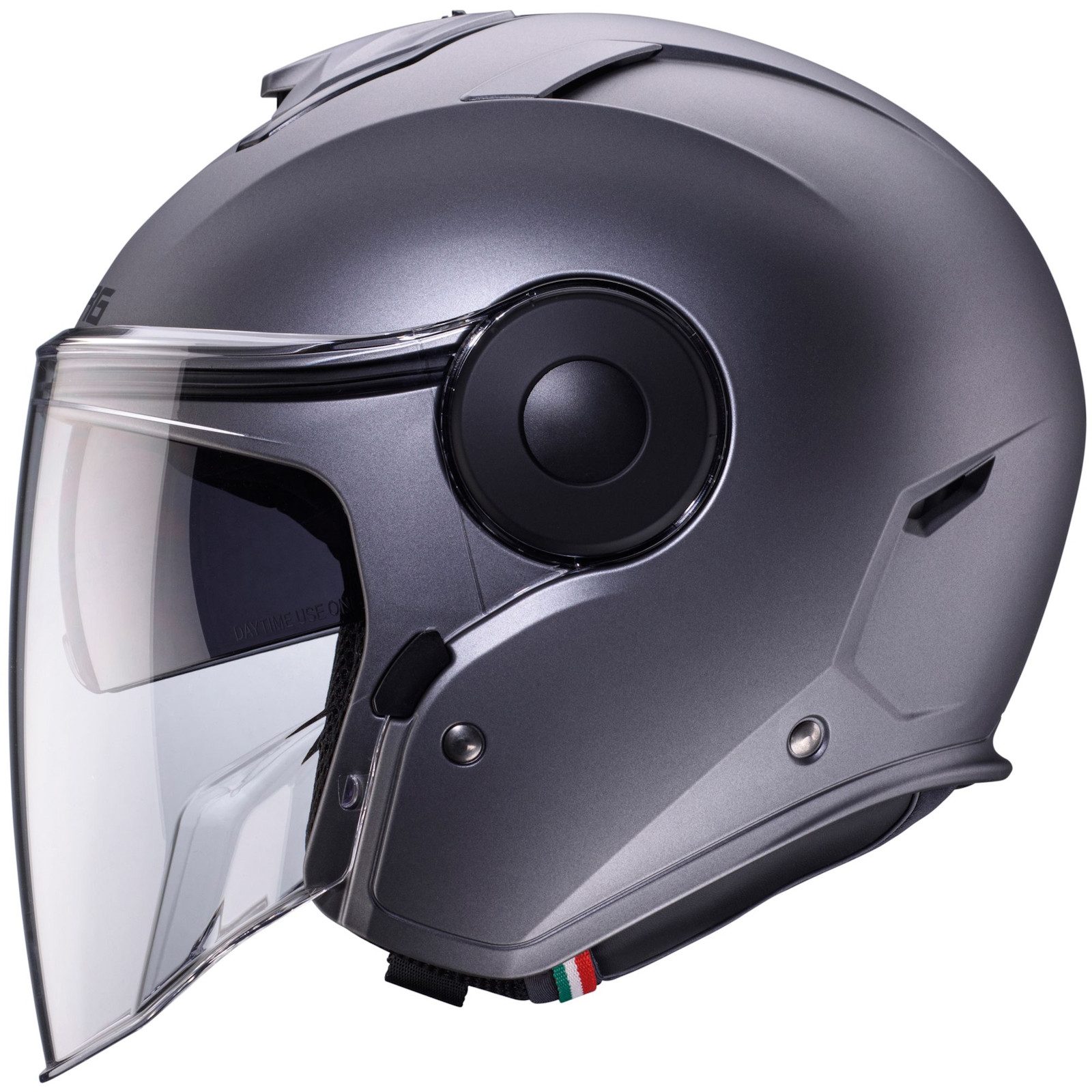 Caberg Motorradhelm Caberg Soho Jethelm matt-gun metallic (1er Set), jethelm für motorrad
