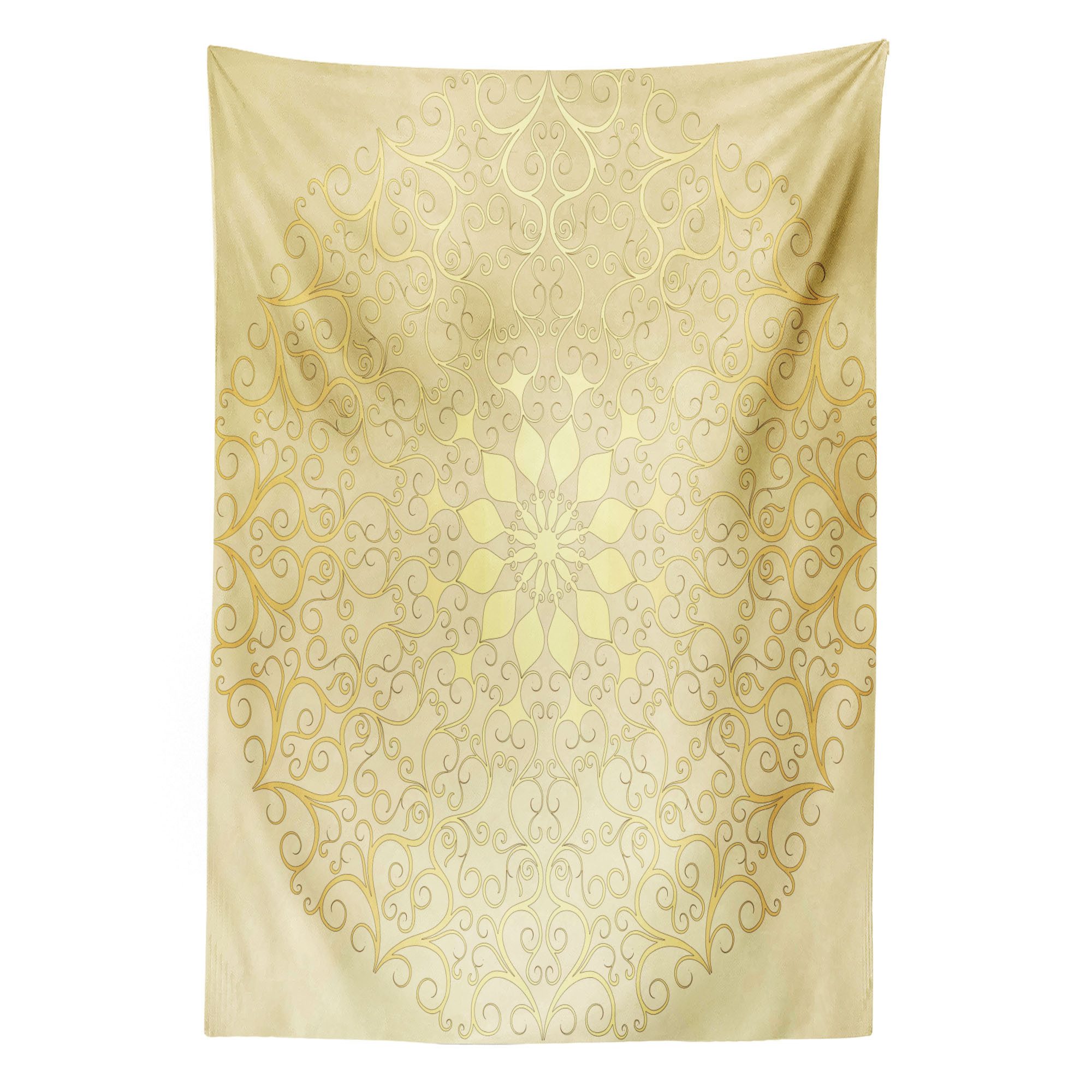 Abakuhaus Wandteppich aus Weiches Mikrofaser Stoff Für das Wohn und Schlafzimmer, rechteckig, Mandala Antique Herz