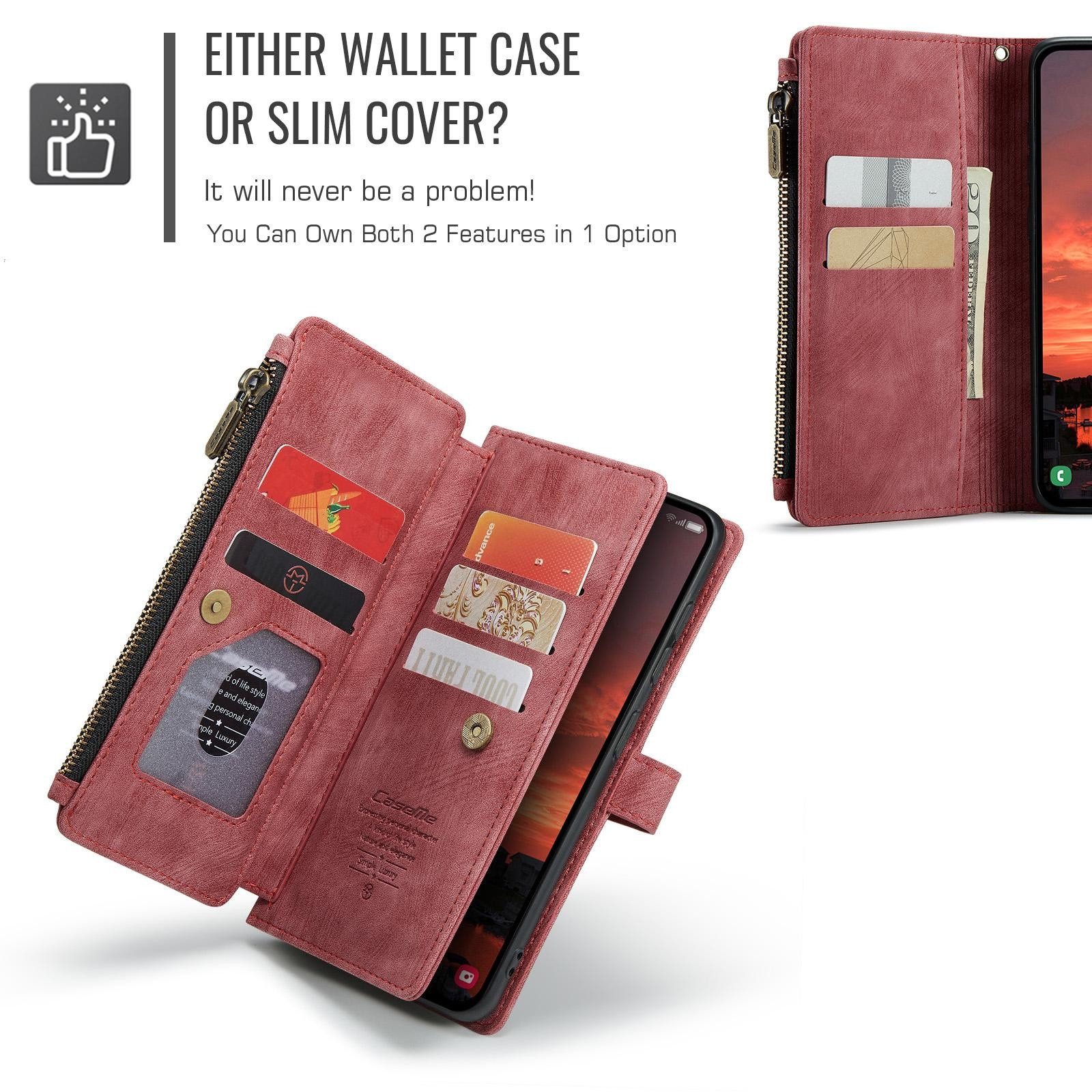 CaseMe Handyhülle Für Samsung Galaxy S25 Plus Kunstleder Multifunktion Tasche Hülle Case, Kunst-Leder Schutz Tasche Smart Case Multifunktion