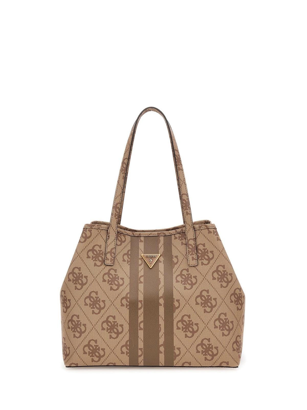 Guess Handtasche GUESS Vikky Tote Bag in Bag Damen Shopper Logoschriftzug auf der Vorderseite Hauptfach mit Magnetverschluss