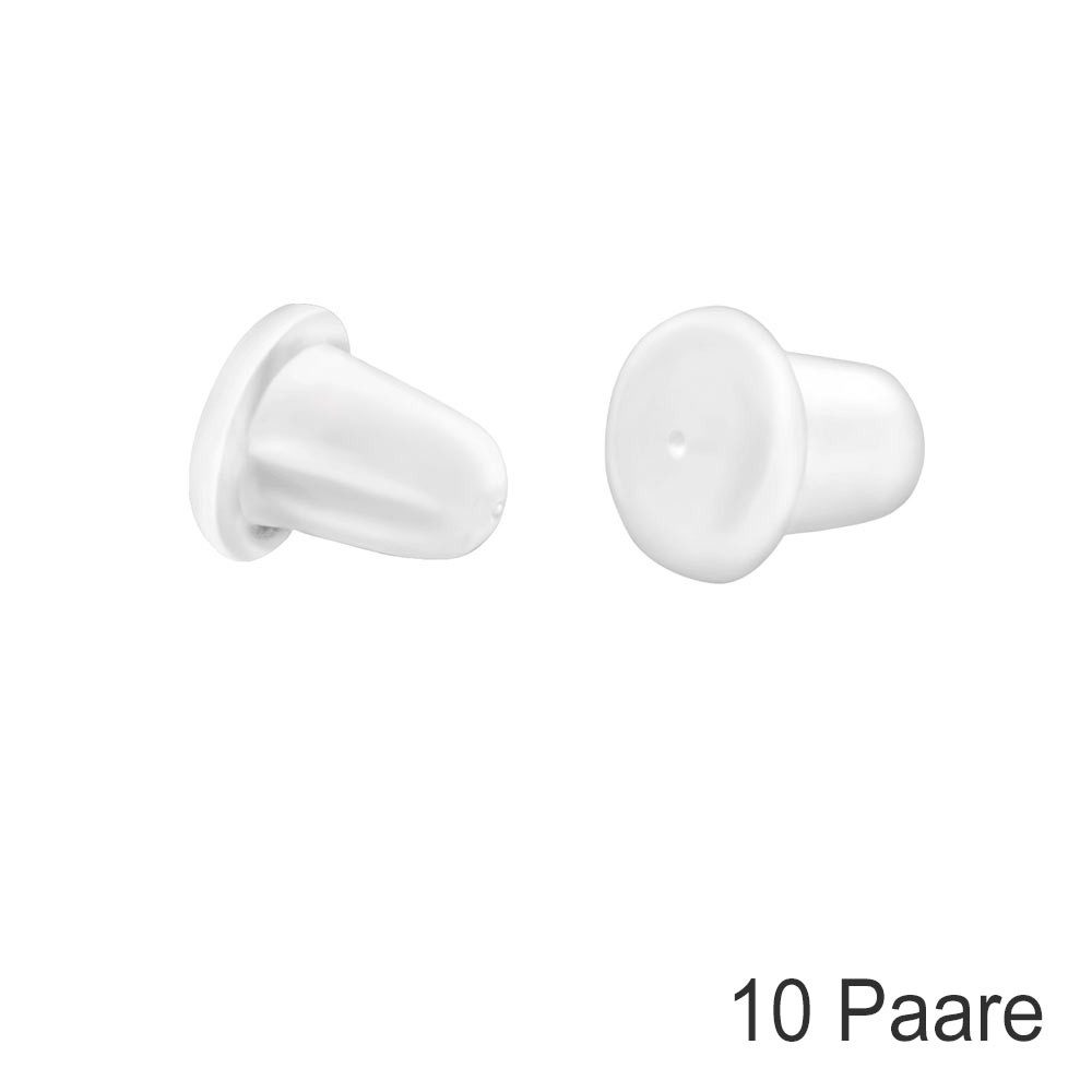 Order & Smile Schmuck Paar Ohrstecker Stopper für Ohrstecker: Verschluss aus Gummi (10 Paar) (Set, Set)