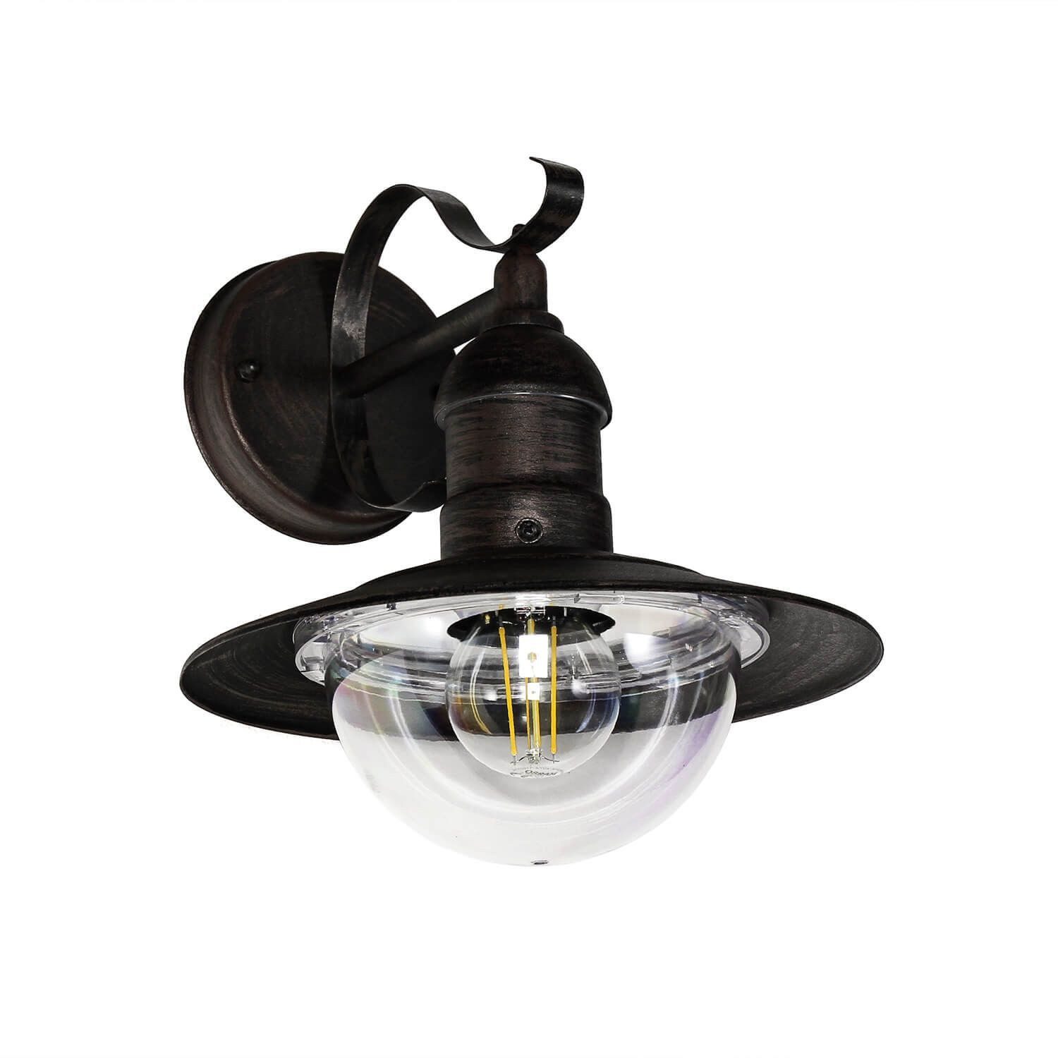 Licht-Erlebnisse Außen-Wandleuchte OSLO, ohne Leuchtmittel, Shabby Antik E27 Vintage Design IP44 dekorativ