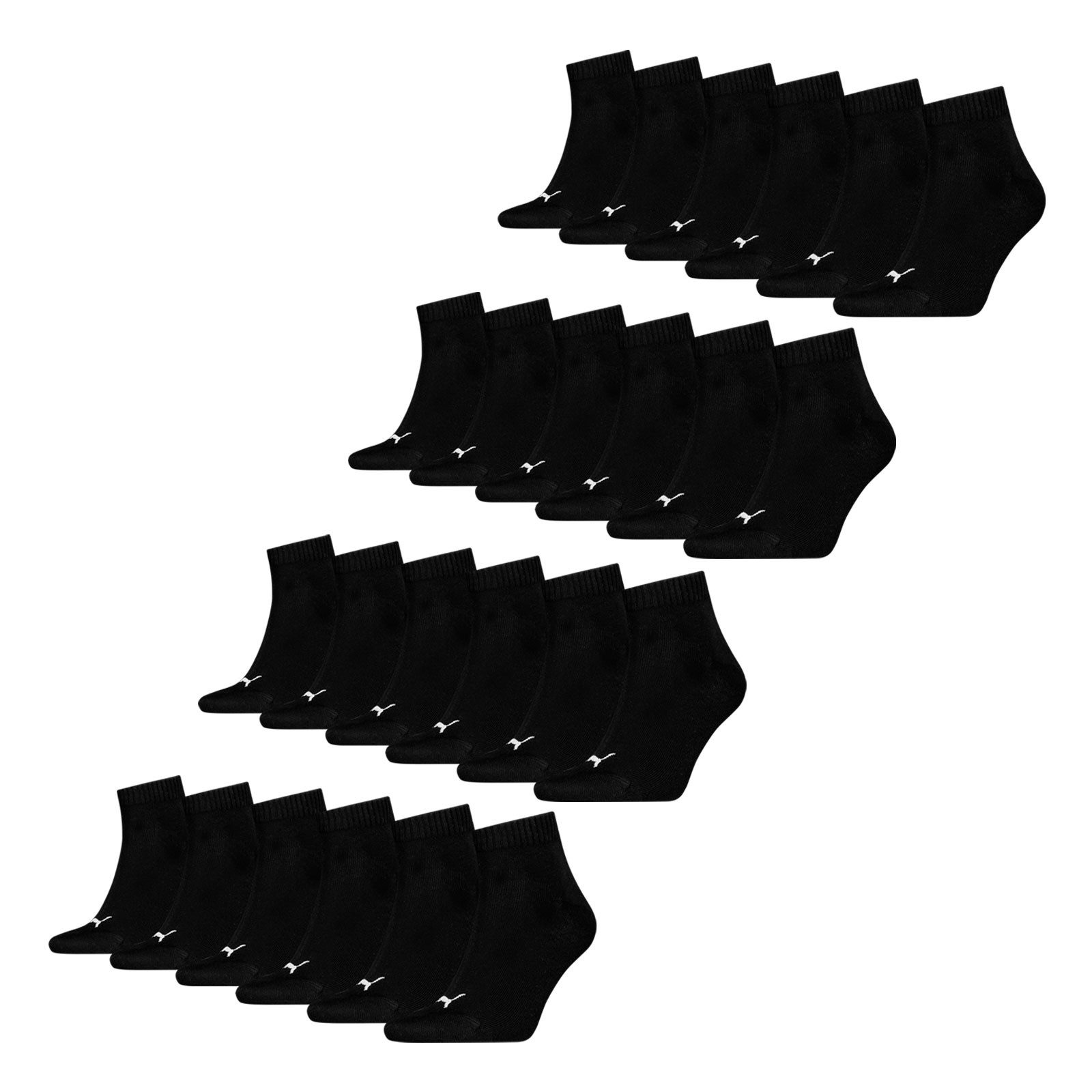 PUMA Freizeitsocken Quarter Socken (12-Paar) mit Cat-Logo und PUMA-Schriftzug