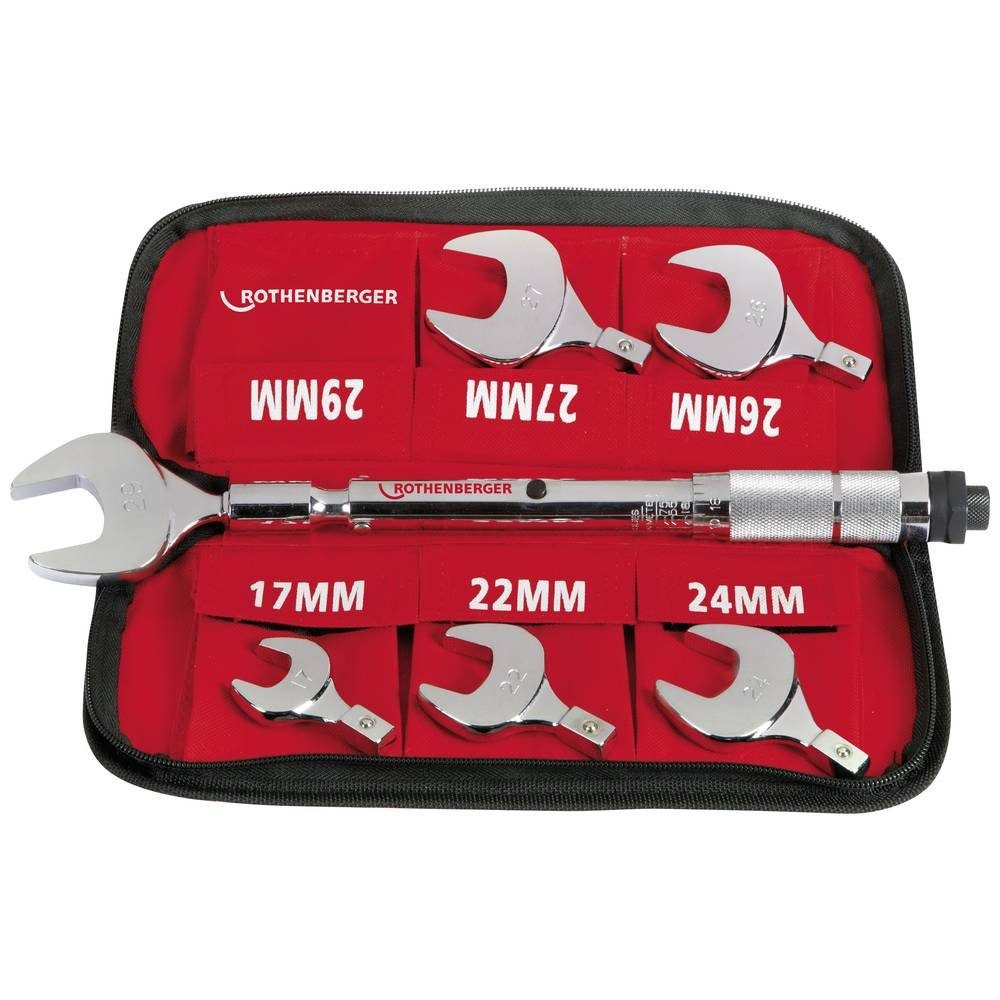 Rothenberger Drehmomentschlüssel Drehmoment-Gabelschlüssel-Set 17-29 mm 175001