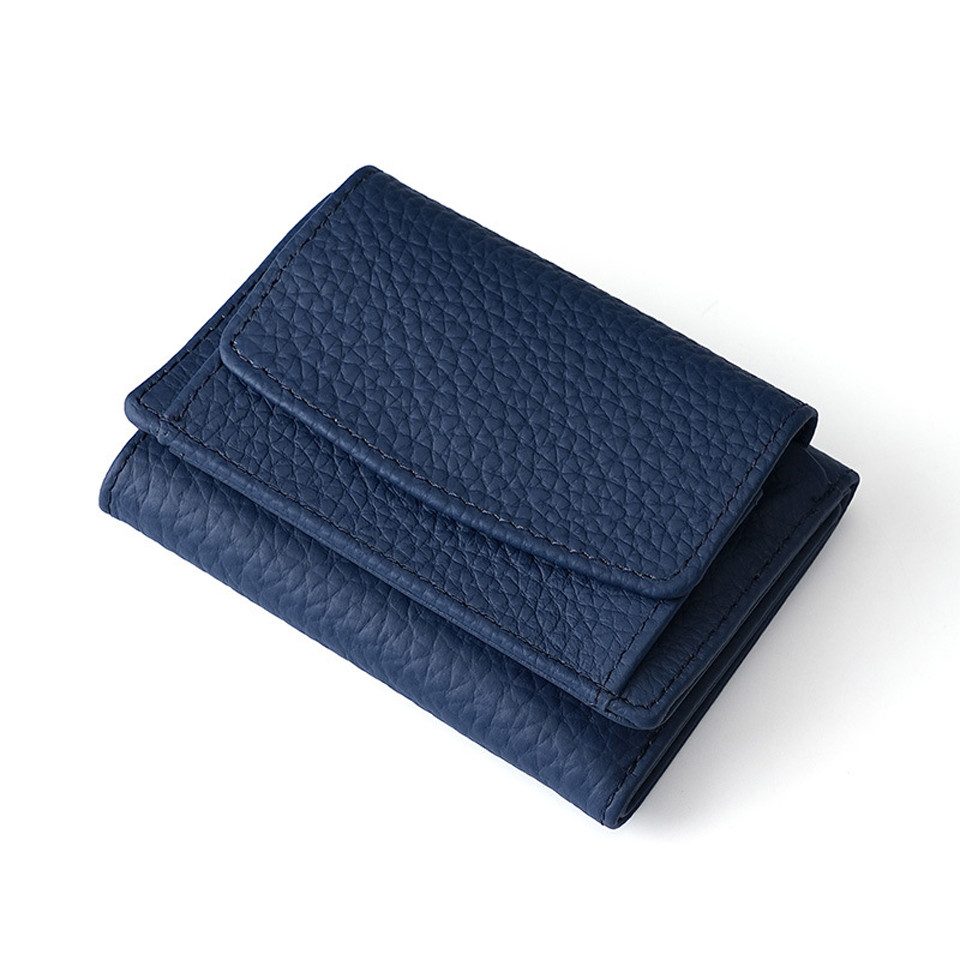 Coonoor Mini Geldbörse Schlichte kleine Geldbörse aus Leder für Frauen (1-tlg), mit Kartenschlitz, RFID-Diebstahlschutzbürste, 10 x 7 x 3cm