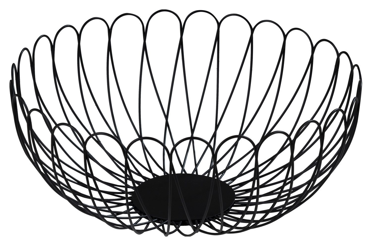 Obstschale BILLY, Ø 30 cm, Schwarz, Metall, Metall