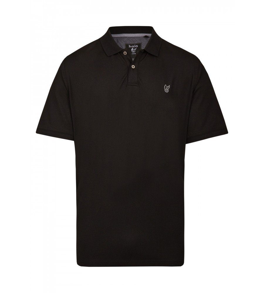 Hajo Poloshirt 20050 Pikee-Polo, Stay Fresh, Hochwertiger Baumwollmaterialmix, Stretchanteil Schwarz 100