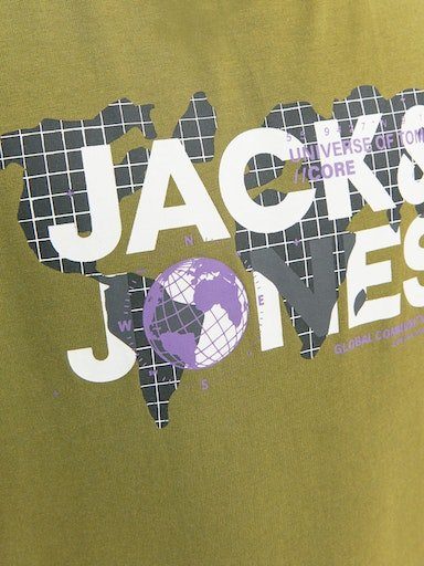Jack & Jones Junior Rundhalsshirt branch SN JNR CREW NECK olive JCODUST TEE SS