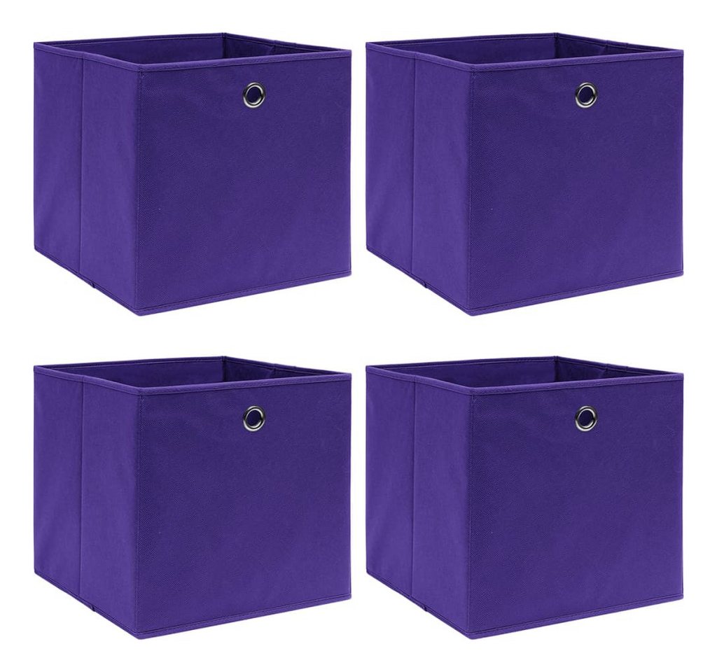 Thumbnail - vidaXL Aufbewahrungsbox, Ordnungsboxen 4 Stk. Vliesstoff 28x28x28 cm Lila