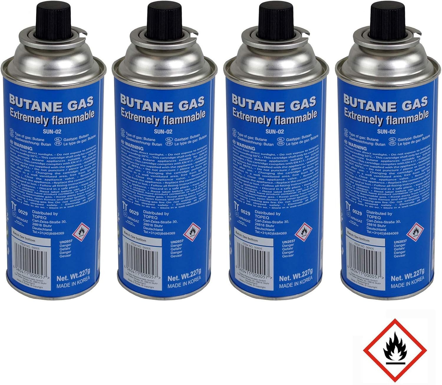 JUNG Gaskocher Campingkocher 4 Gaskartuschen, Notfallkocher survivalkit kocher stromausfall notfall