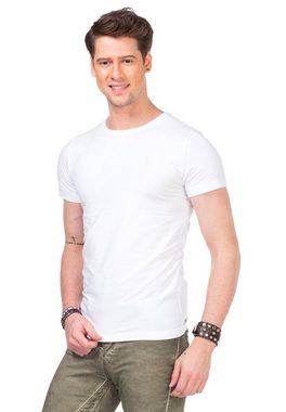 Cipo & Baxx T-Shirt mit modernem Rundhalsausschnitt