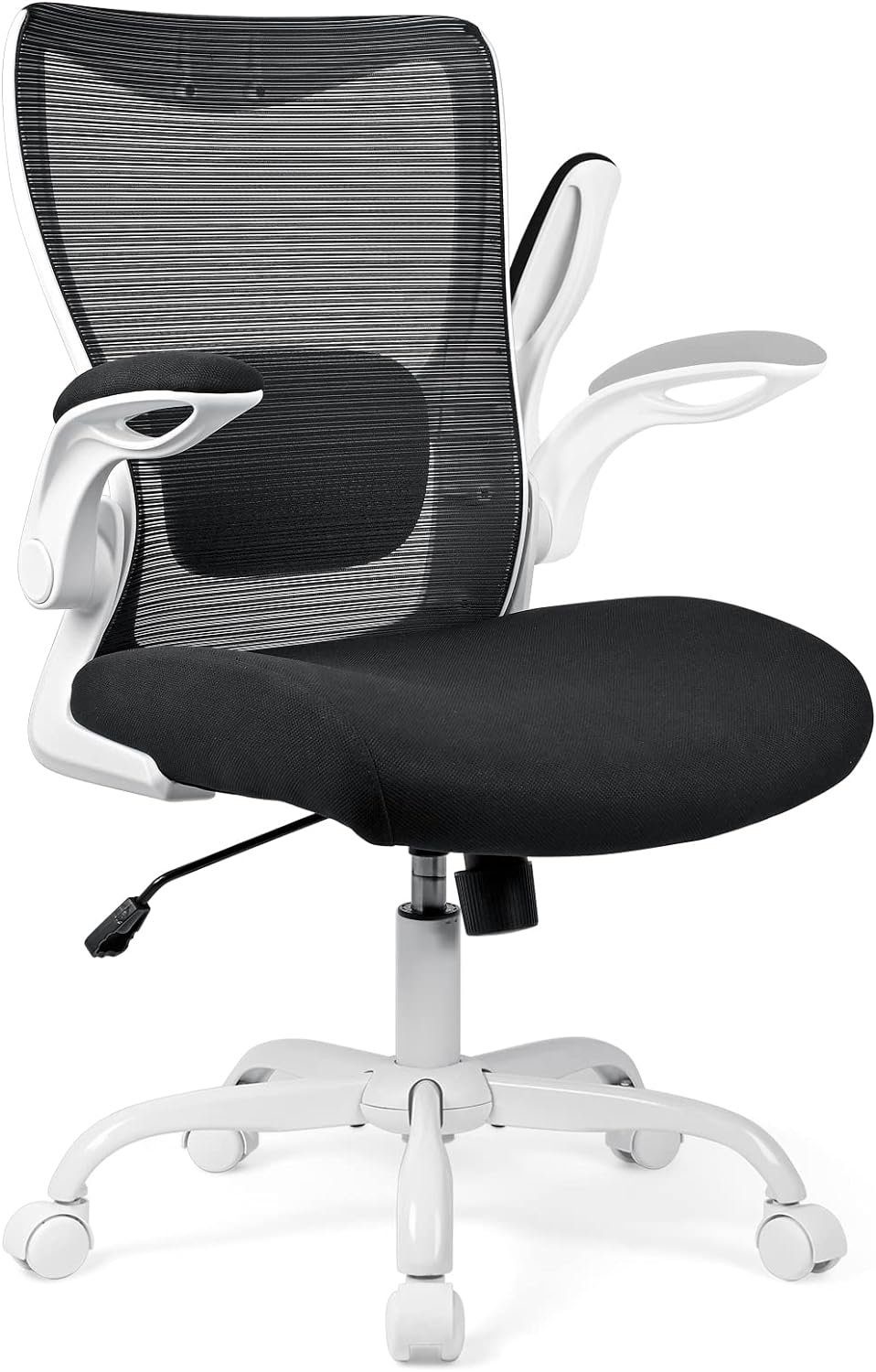 Bürostuhl,Klappbaren Atmungsaktiv (Schreibtischstuhl 150Kg Verstellbare Bürostuhl Lendenstütze), Chefsessel 360° mit ACMELIFE Armlehnen,
