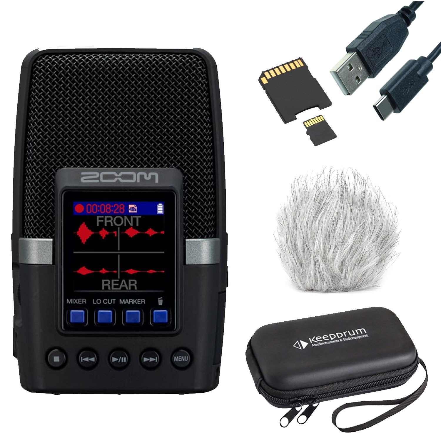 Zoom Audio Zoom Audio-Recorder H2essential mit Zubehör-Set Digitales Aufnahmegerät (Vorteils-Set mit Zubehör-Set)