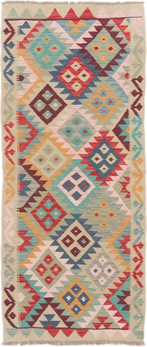 Orientteppich Kelim Afghan 78x187 Handgewebter Orientteppich Läufer, Nain Trading, rechteckig, Höhe: 3 mm