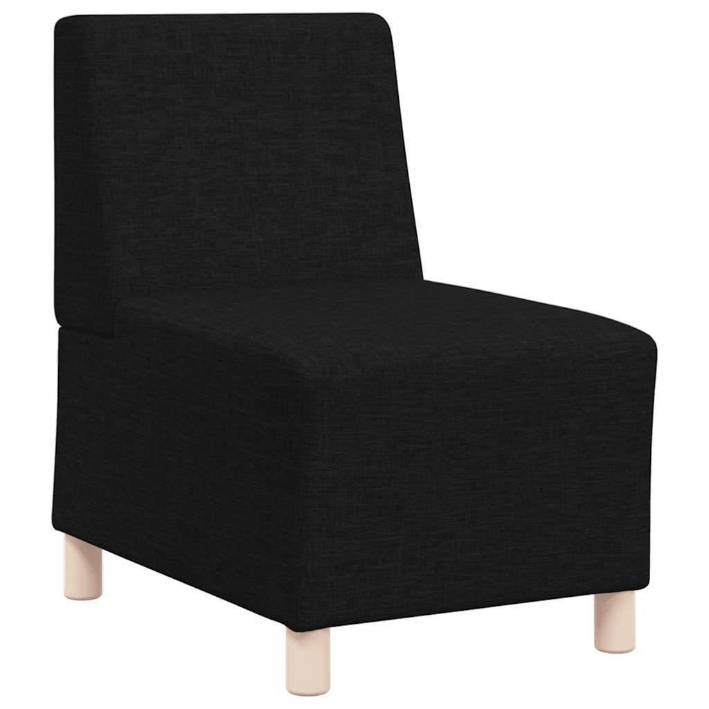 vidaXL Sofa Modulares Sofa ohne Armlehnen Schwarz 55 cm Stoff, 1 Teile