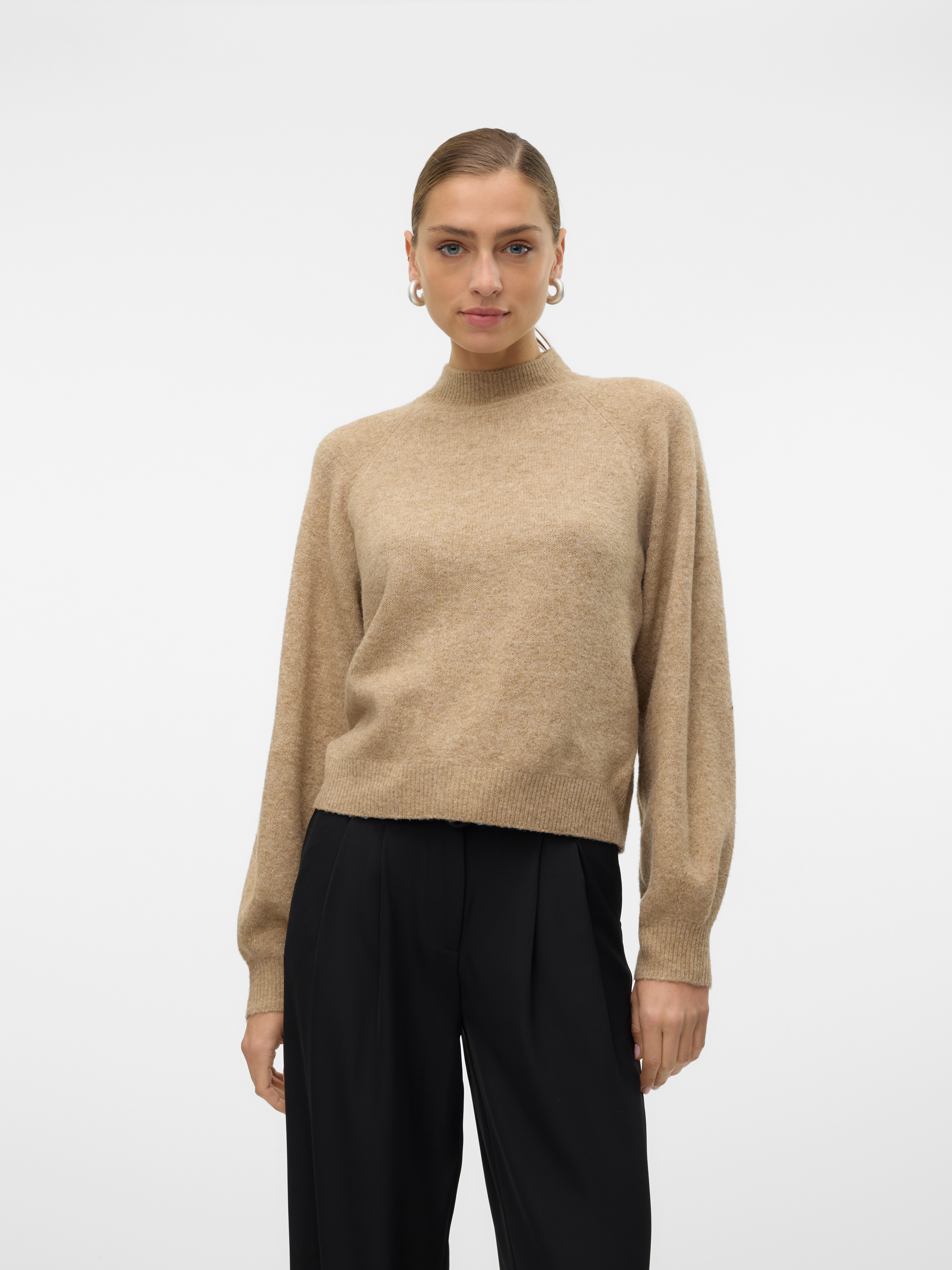 Vero Moda Strickpullover VMLEAF LS HIGH NECK PULLOVER ENT günstig online kaufen