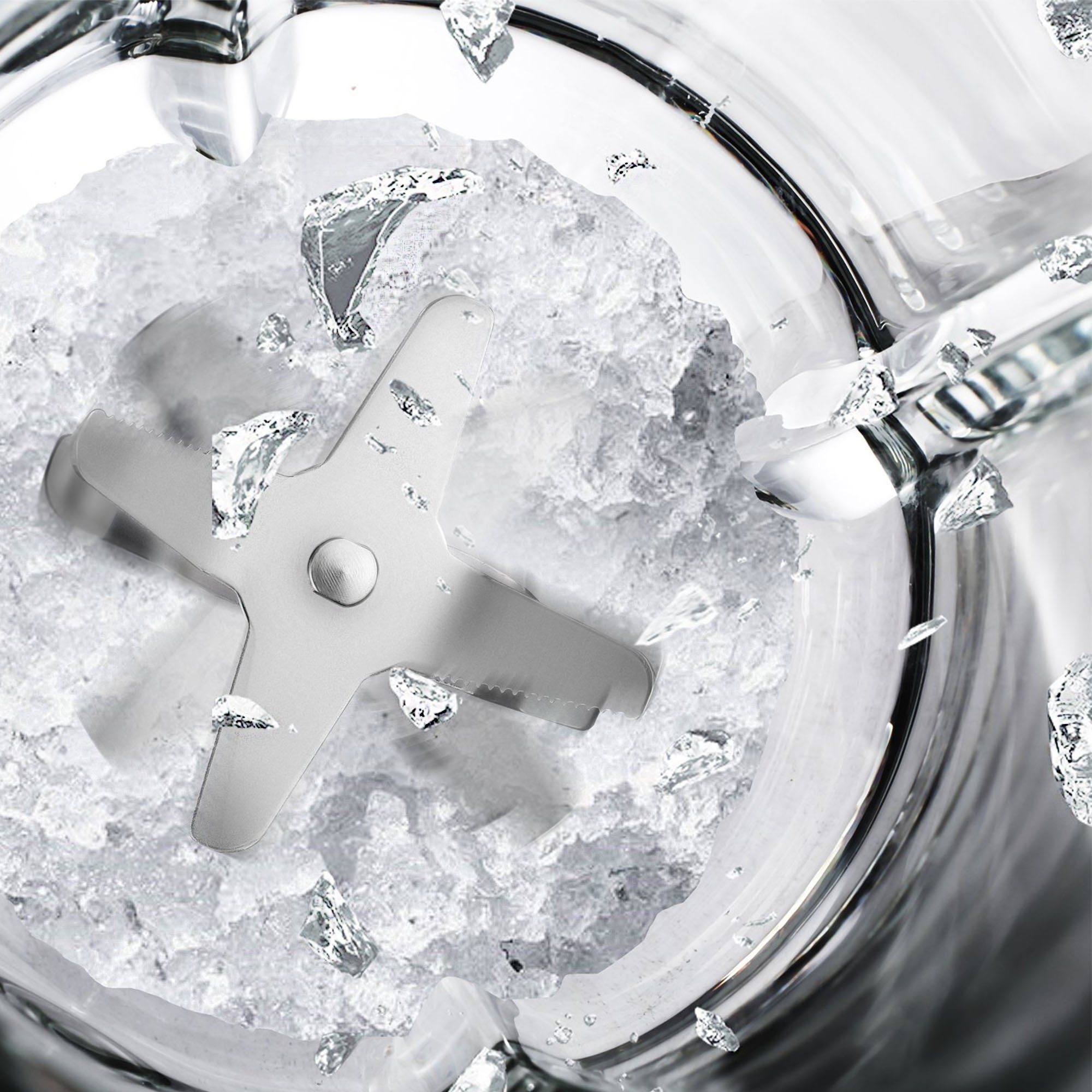 Smoothie Glas Ice Blender by Edelstahl Standmixer Crush mit BG5 - Funktion 1,5L Watt 1200 Glasbehälter, TurboTronic Z-Line Maker 1200 Mixer W,