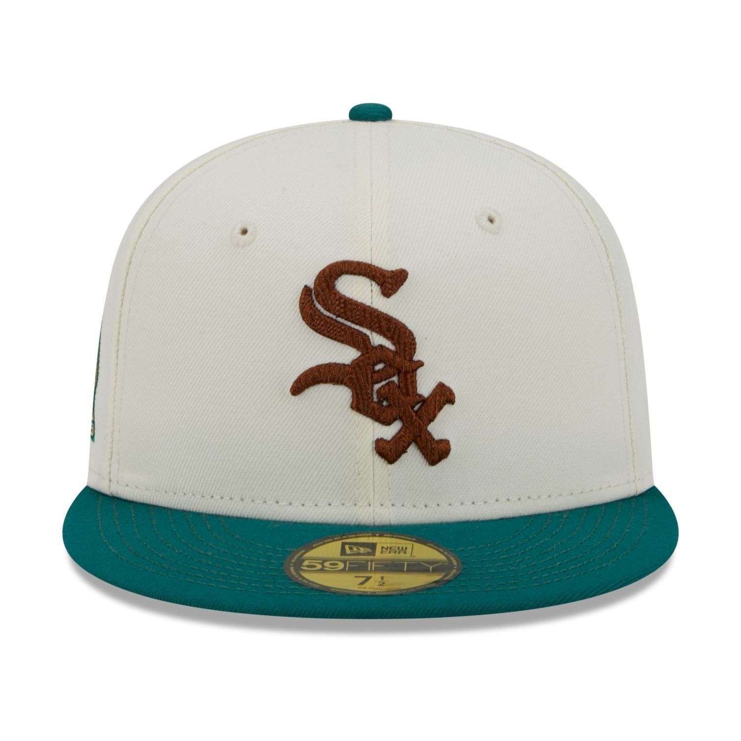 New Era Fitted White Cap Chicago Sox CAMP 59Fifty