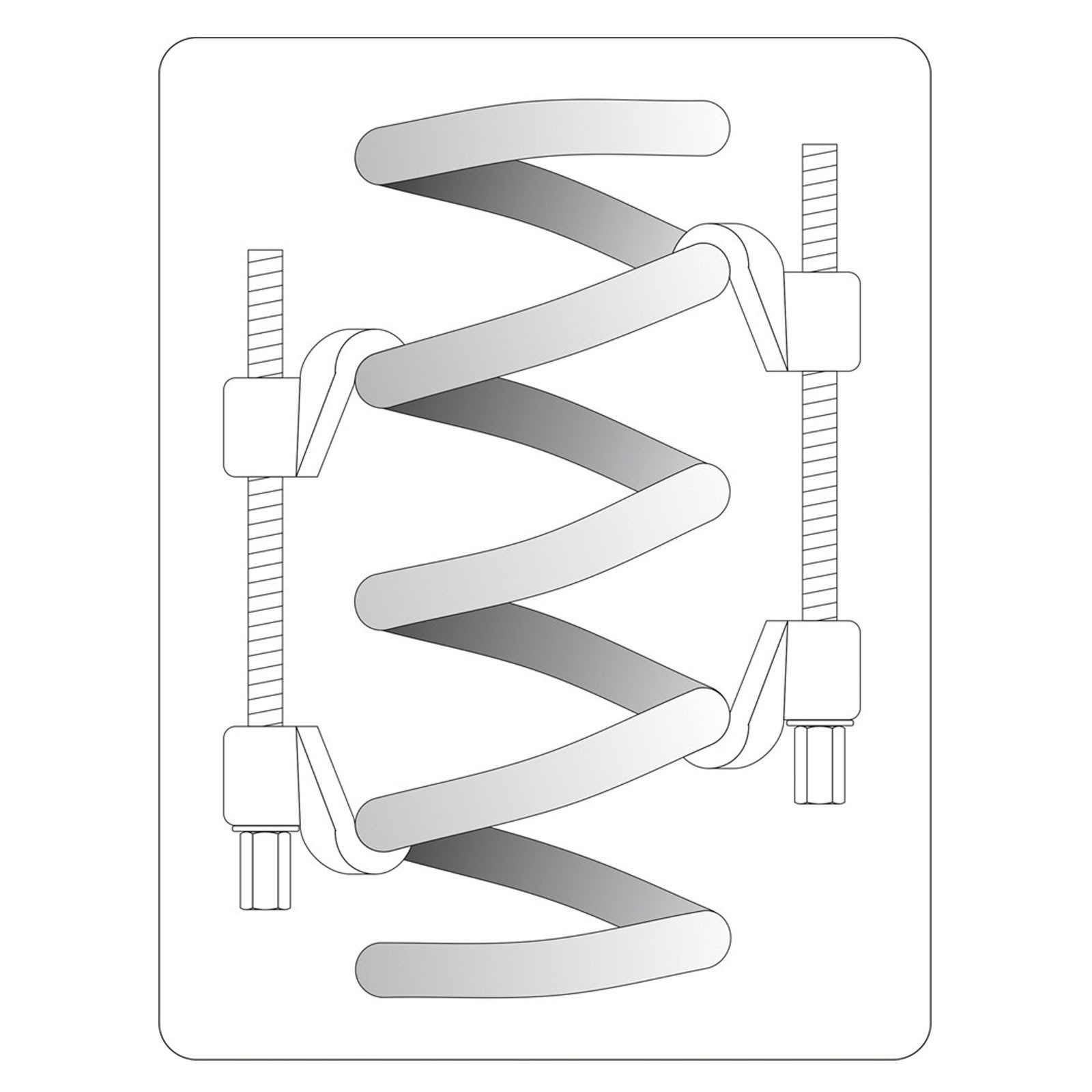 TOYA Spannzwinge 2 x Federspanner YT-2546, (2er-Set), Sechskant