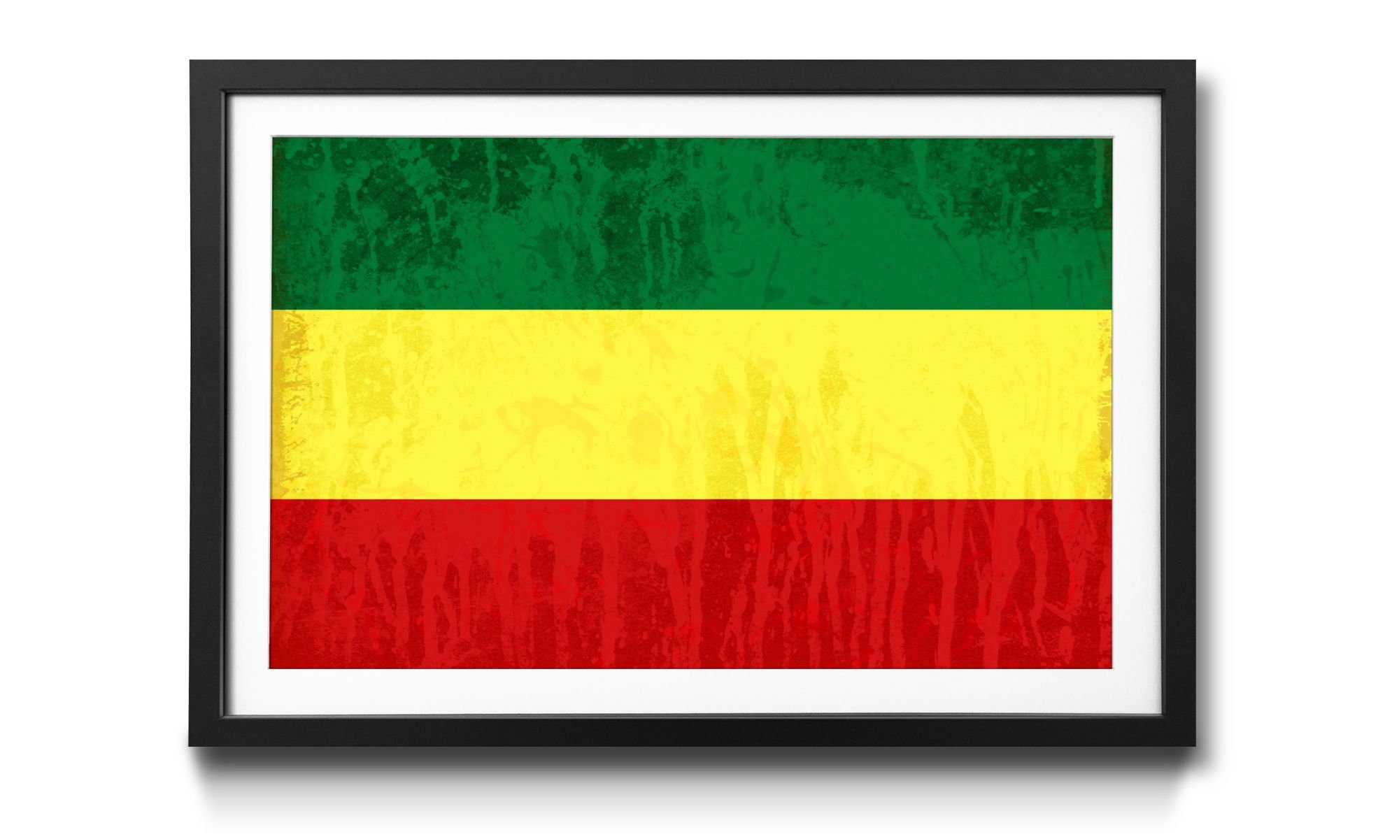 mit 4 Panafrika, Rahmen WandbilderXXL Wandbild, Bild erhältlich Flagge, Größen in