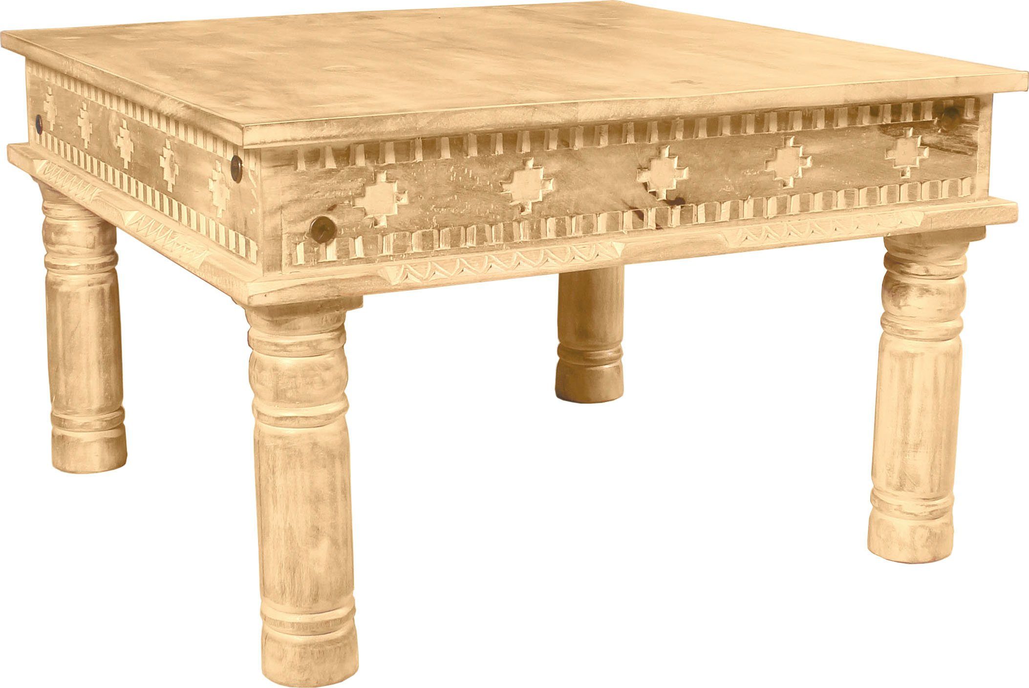 SIT Couchtisch Massiver Wohnzimmertisch aus recyceltem Altholz & Beistelltisch, rustikaler Vintage‑Coffee Table & Beistelltisch