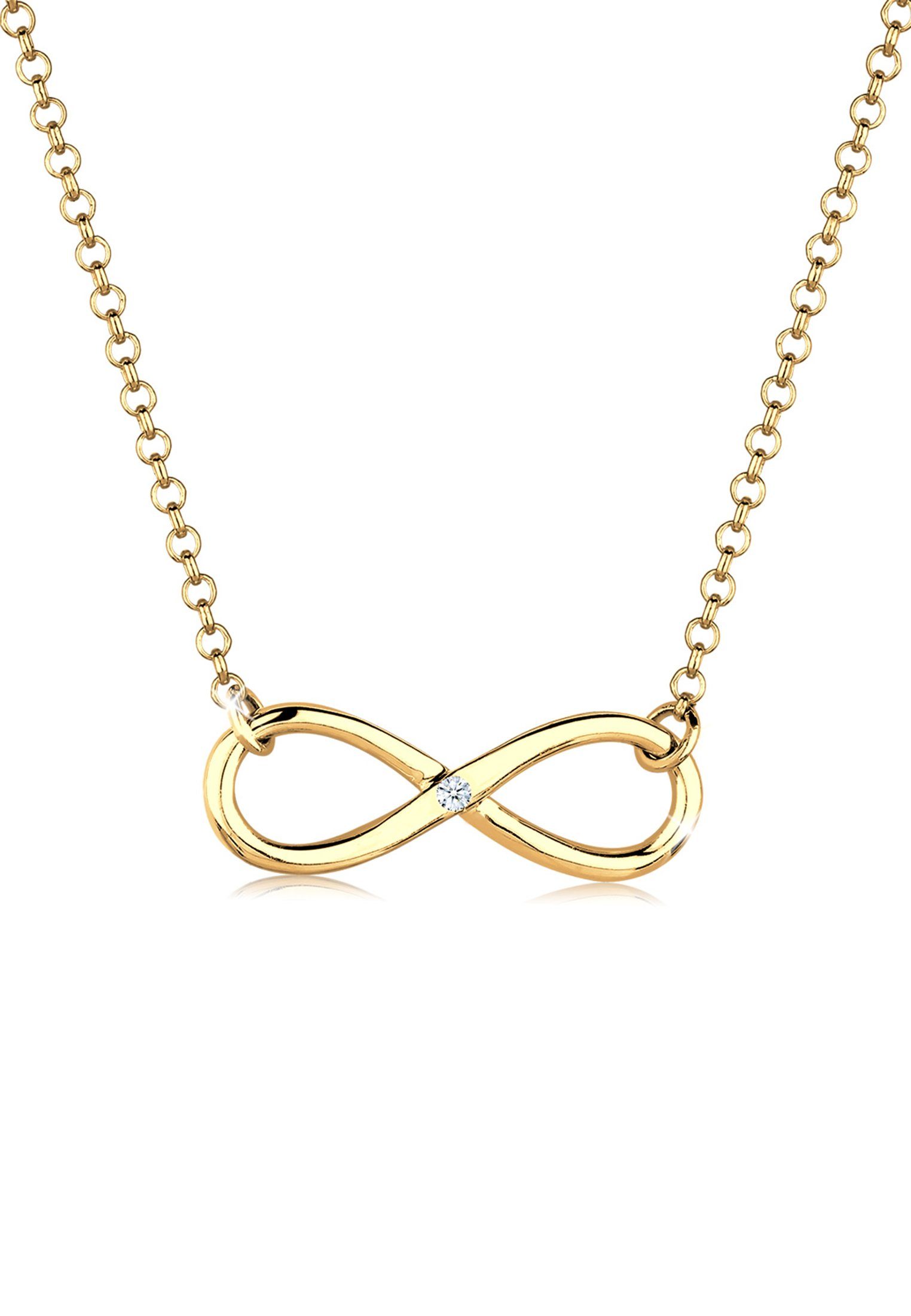 Collierkettchen Infinity Pure Diamant (0.03 ct) 925 Silber
