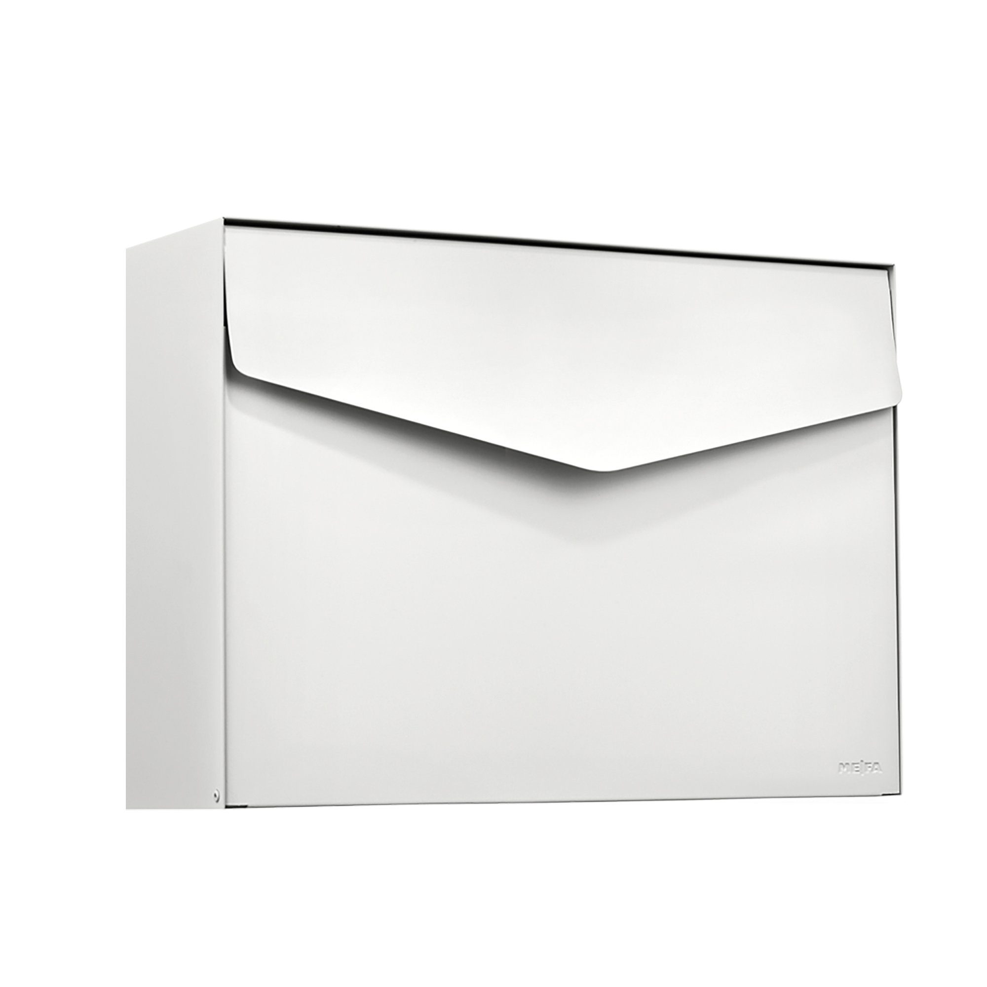 Mefa Briefkasten MEFA Briefkasten Letter 112 weiß Postkasten + Schloss Brief Design