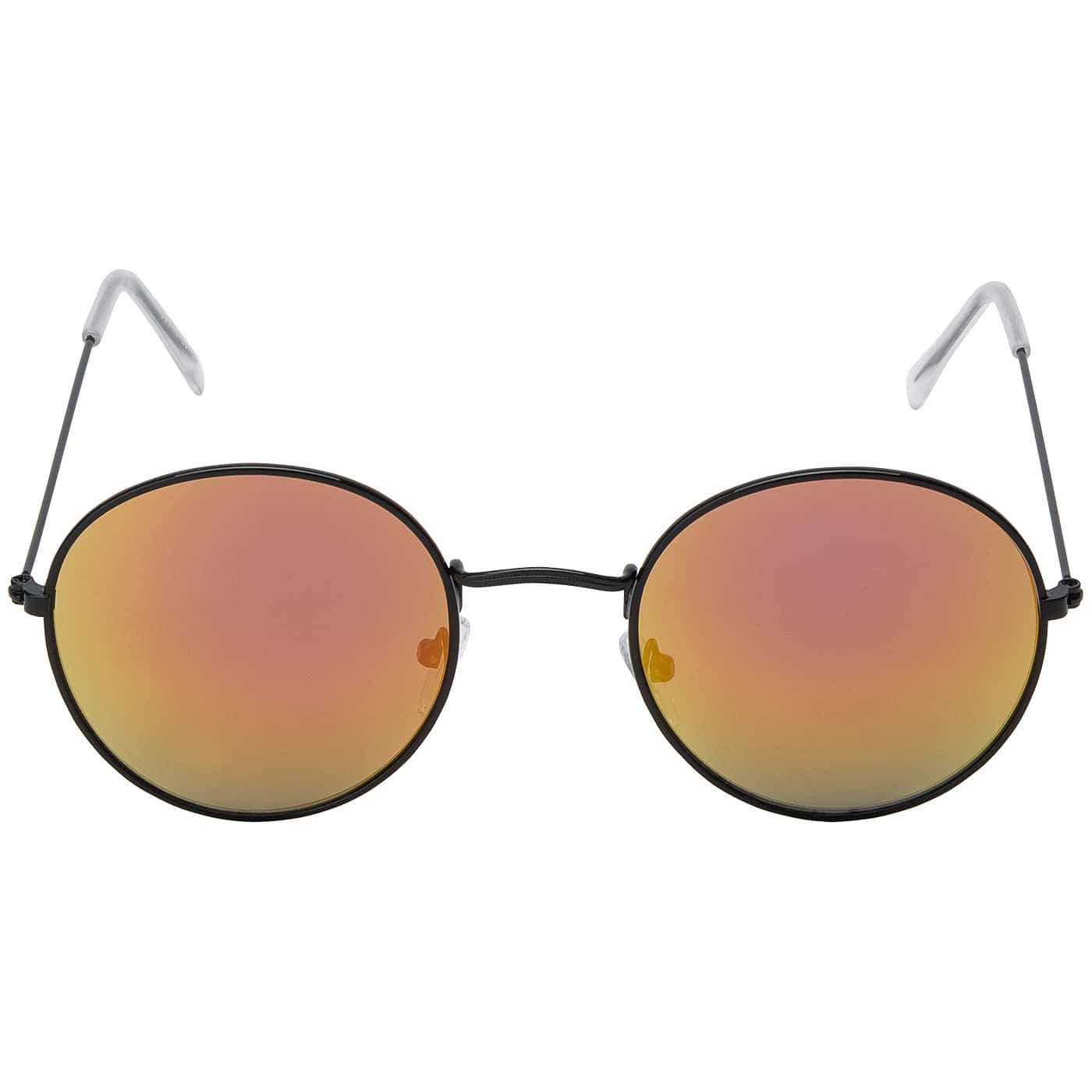 BEZLIT Eyewear Retrosonnenbrille Rund Form Verspiegelt Damen Herren Sonnenbrille (1-St) mit orange, blau, hellrot, lila, grün und roten Linsen