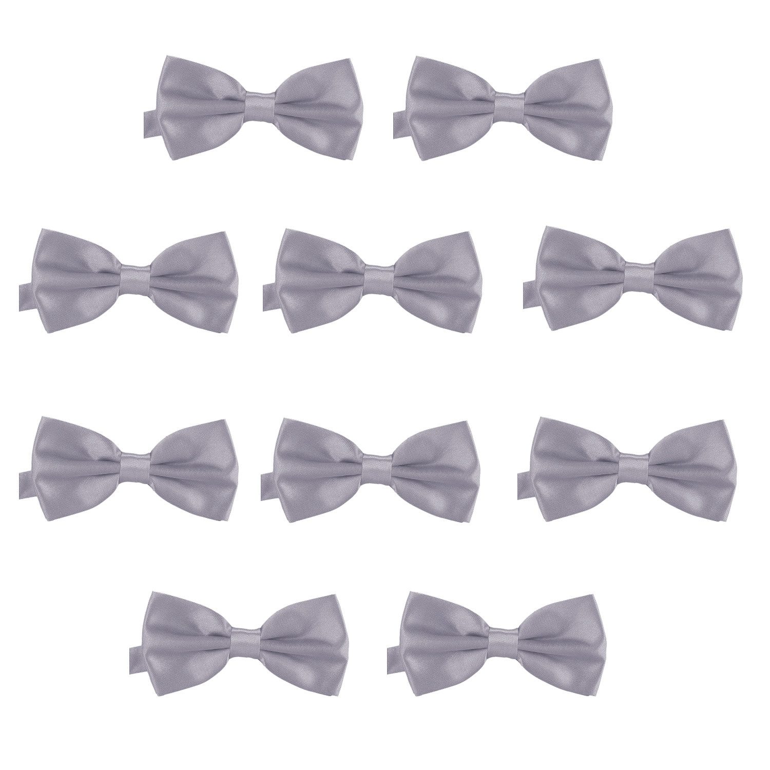 DonDon Fliege 10er Set DonDon Herren Fliege 12 x 6 cm (Packung, 10-St) bereits gebunden, verstellbar, Seidenlook, 10er-Set