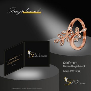 GoldDream Goldring GoldDream Gold Ring Gr.54 Ranke (Fingerring), Damen Ring Ranke aus 333 Rosegold - 8 Karat, Farbe: rose, weiß
