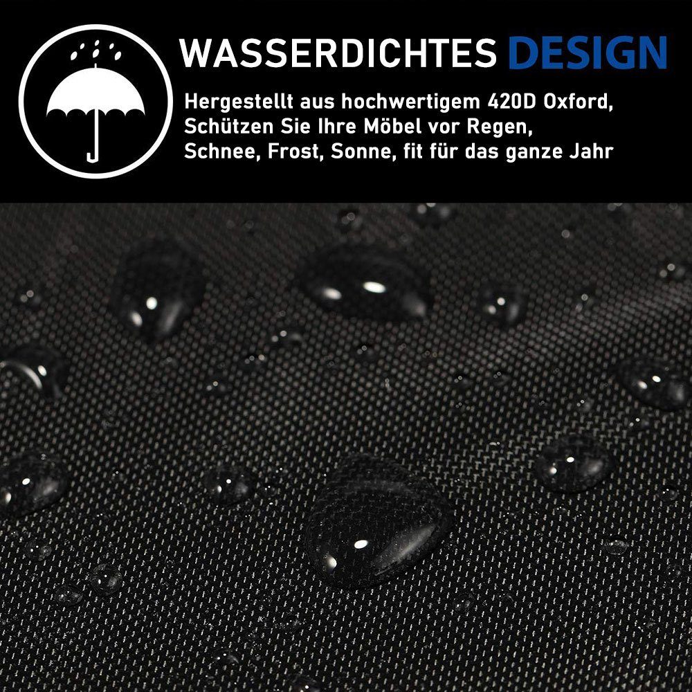 Rosnek Gartenmöbel-Schutzhülle L Form Regenschutz, Staubschutzhüllen,Outdoor Patio Garten, Lounge Set Sofa Schutzhülle – Bild 5 von 5