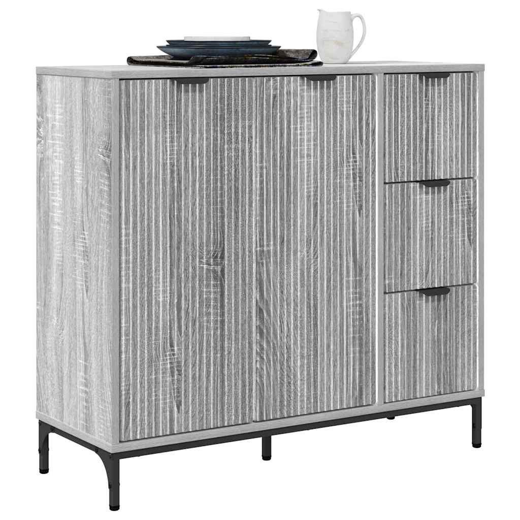 vidaXL Sideboard Sideboard Grau Sonoma 89,5 günstig online kaufen